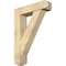 Ekena Millwork Traditional Craftsman Rough Sawn Bracket w/ Offset Brace, Douglas Fir, 8"W x 32"D x 44"H BKT0806X32X44TRA04RDF - alternate 1